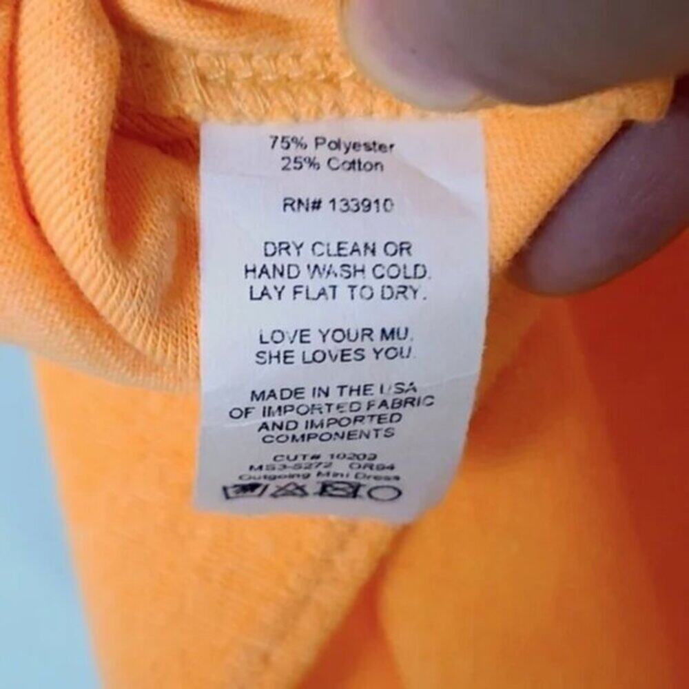 Show Me Your Mumu Women's Size L Orange Terry Cloth Soft Mini Dress Summer Ready - Picture 8 of 9